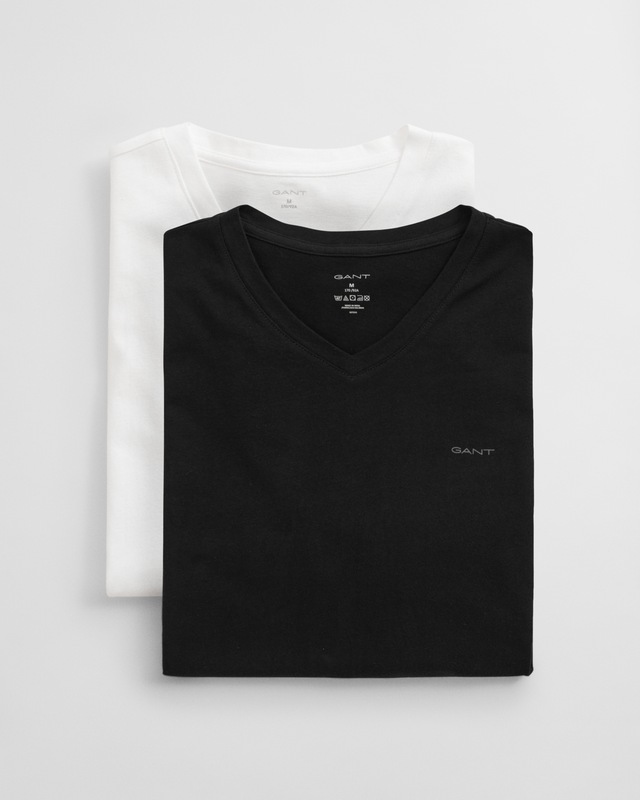 Gant Kurzarmshirt »V-NECK T-SHIRT 2-PACK« Mit V-Ausschnitt