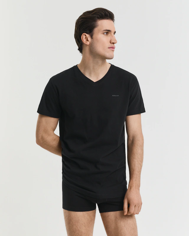 Gant Kurzarmshirt »V-NECK T-SHIRT 2-PACK« Mit V-Ausschnitt