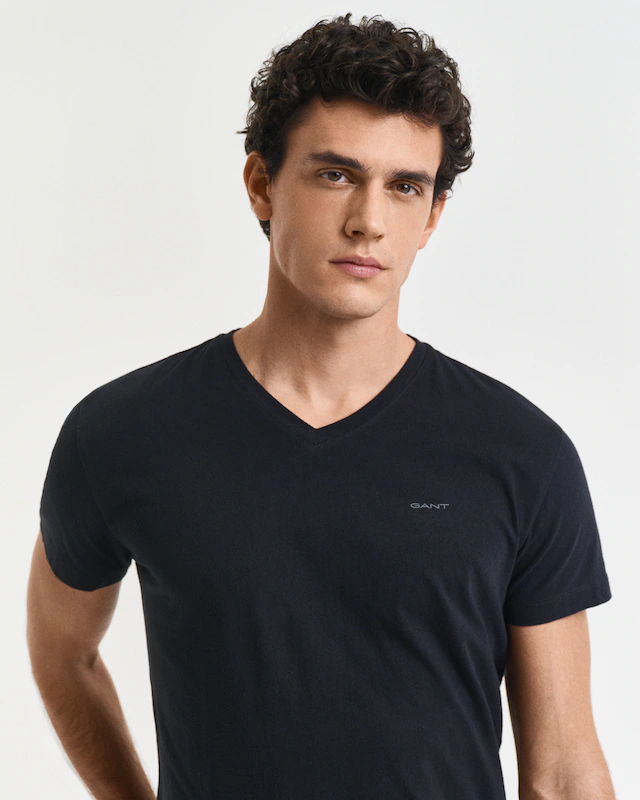 Gant Kurzarmshirt »V-NECK T-SHIRT 2-PACK« Mit V-Ausschnitt