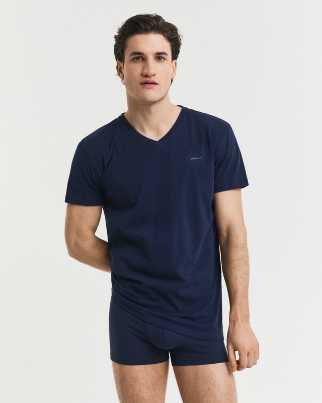Gant Kurzarmshirt »V-NECK T-SHIRT 2-PACK« Mit V-Ausschnitt