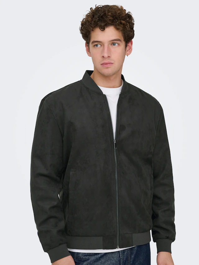 ONLY & SONS Blouson »ONSLUCAS FAKE SUEDE BOMBER OTW« Polyester, regular fit