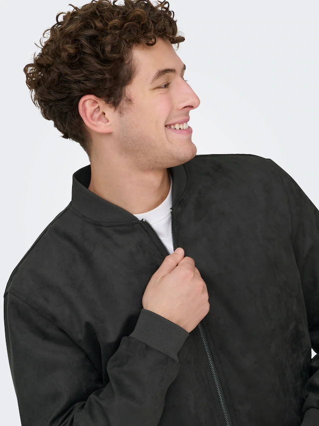 ONLY & SONS Blouson »ONSLUCAS FAKE SUEDE BOMBER OTW« Polyester, regular fit