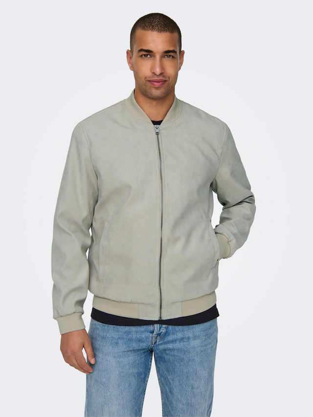 ONLY & SONS Blouson »ONSLUCAS FAKE SUEDE BOMBER OTW« Polyester, regular fit