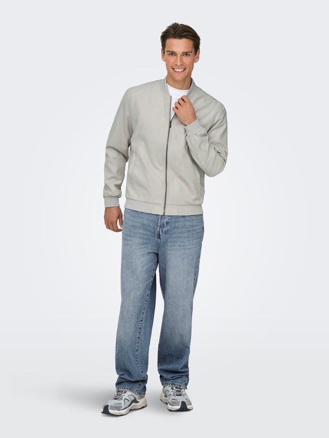 ONLY & SONS Blouson »ONSLUCAS FAKE SUEDE BOMBER OTW« Polyester, regular fit