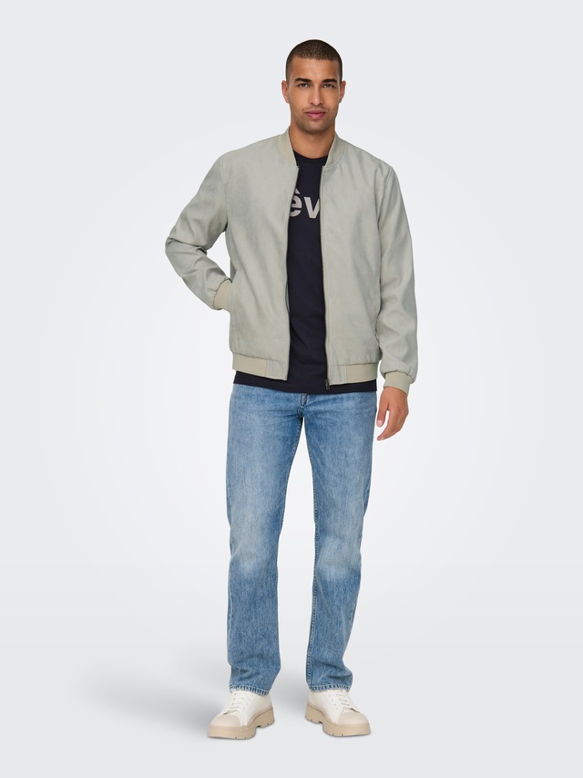 ONLY & SONS Blouson »ONSLUCAS FAKE SUEDE BOMBER OTW« Polyester, regular fit