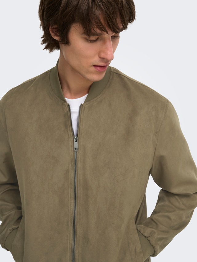ONLY & SONS Blouson »ONSLUCAS FAKE SUEDE BOMBER OTW« Polyester, regular fit