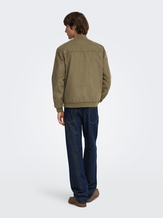 ONLY & SONS Blouson »ONSLUCAS FAKE SUEDE BOMBER OTW« Polyester, regular fit