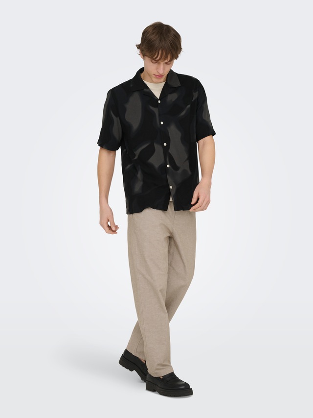ONLY & SONS Schlupfhose »ONSSINUS LOOSE 0007 COT LIN PANT NOOS« Baumwolle mit Leinen, locker geschnitten
