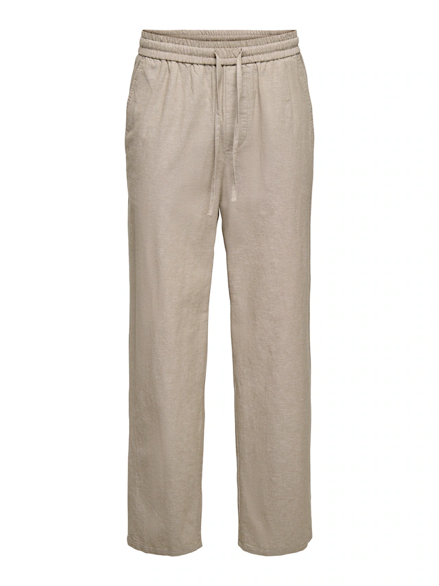 ONLY & SONS Schlupfhose »ONSSINUS LOOSE 0007 COT LIN PANT NOOS« Baumwolle mit Leinen, locker geschnitten