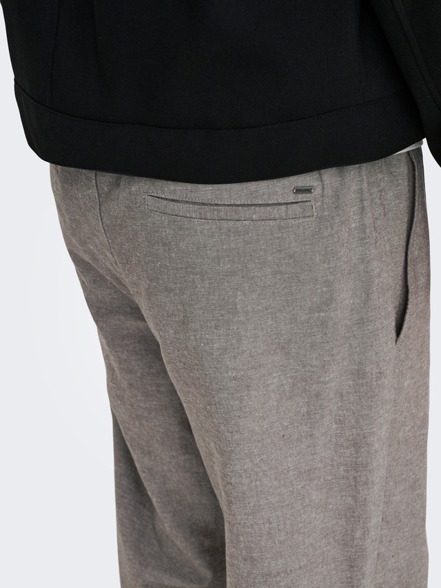 ONLY & SONS Schlupfhose »ONSSINUS LOOSE 0007 COT LIN PANT NOOS« Baumwolle mit Leinen, locker geschnitten