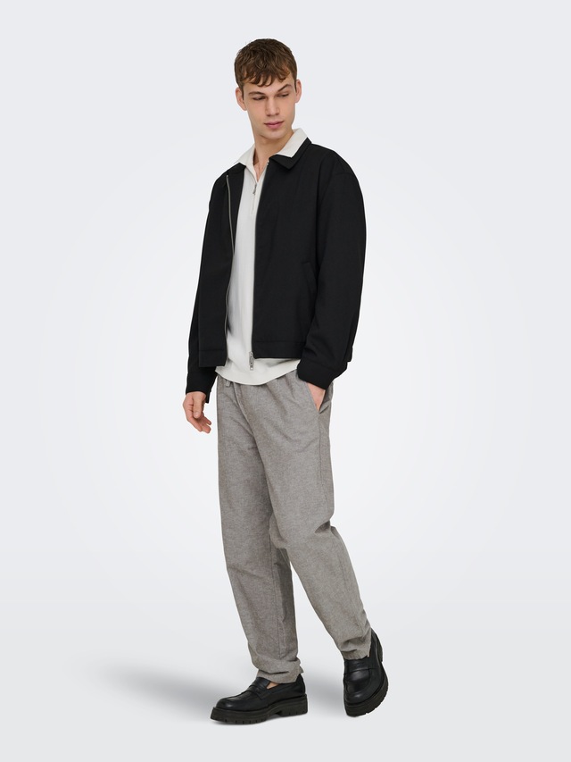ONLY & SONS Schlupfhose »ONSSINUS LOOSE 0007 COT LIN PANT NOOS« Baumwolle mit Leinen, locker geschnitten