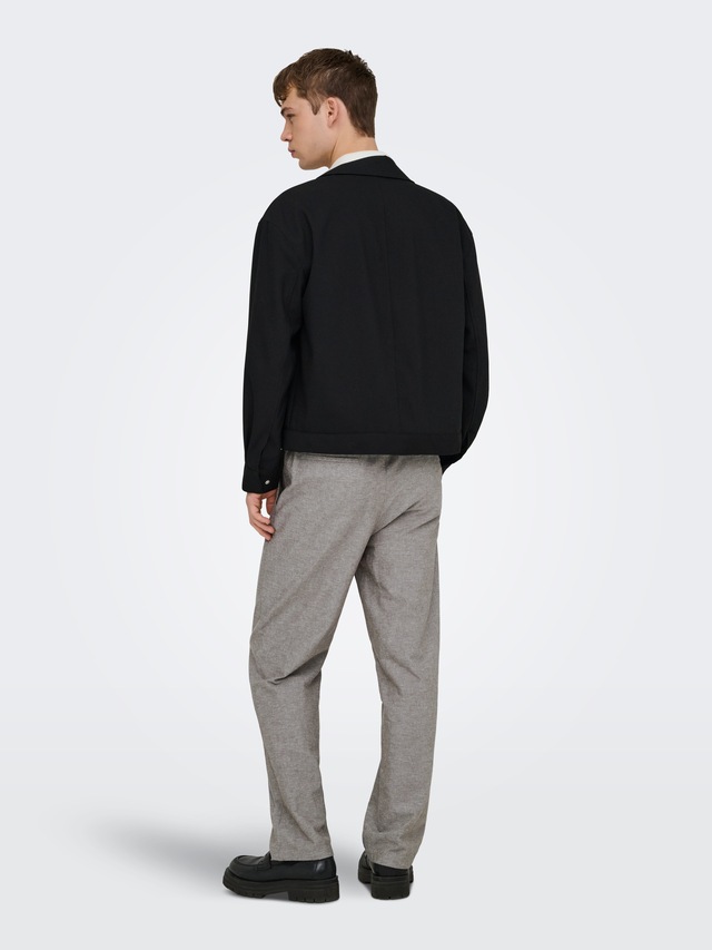 ONLY & SONS Schlupfhose »ONSSINUS LOOSE 0007 COT LIN PANT NOOS« Baumwolle mit Leinen, locker geschnitten