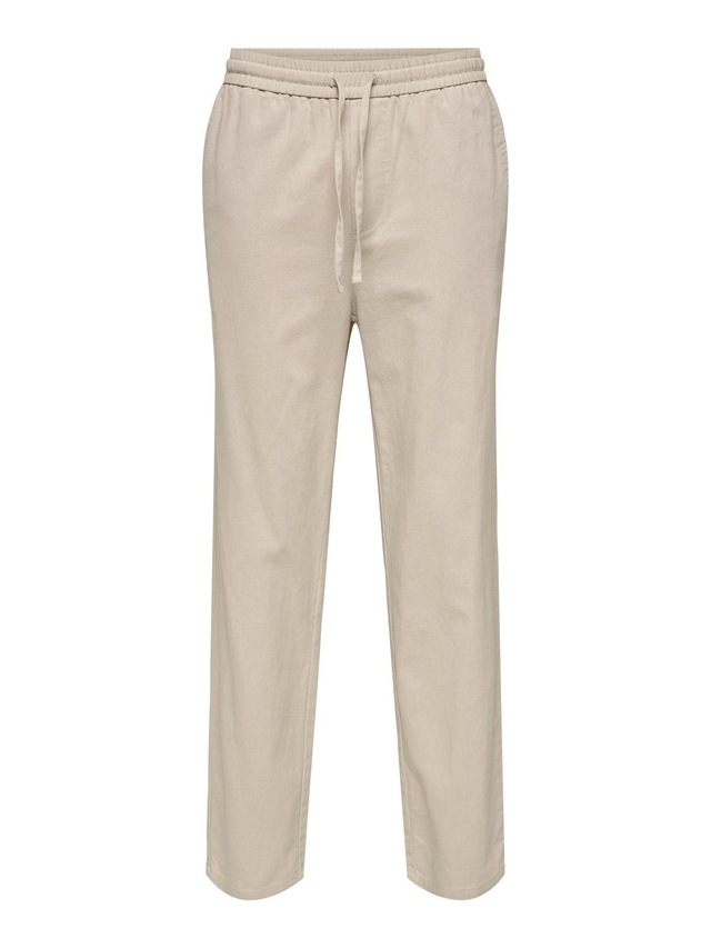 ONLY & SONS Schlupfhose »ONSSINUS LOOSE 0007 COT LIN PANT NOOS« Baumwolle mit Leinen, locker geschnitten