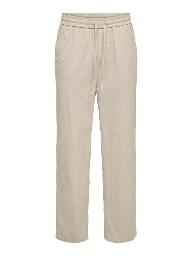 ONLY & SONS Schlupfhose »ONSSINUS LOOSE 0007 COT LIN PANT NOOS« Baumwolle mit Leinen, locker geschnitten