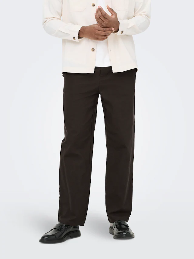 ONLY & SONS Schlupfhose »ONSSINUS LOOSE 0007 COT LIN PANT NOOS« Baumwolle mit Leinen, locker geschnitten