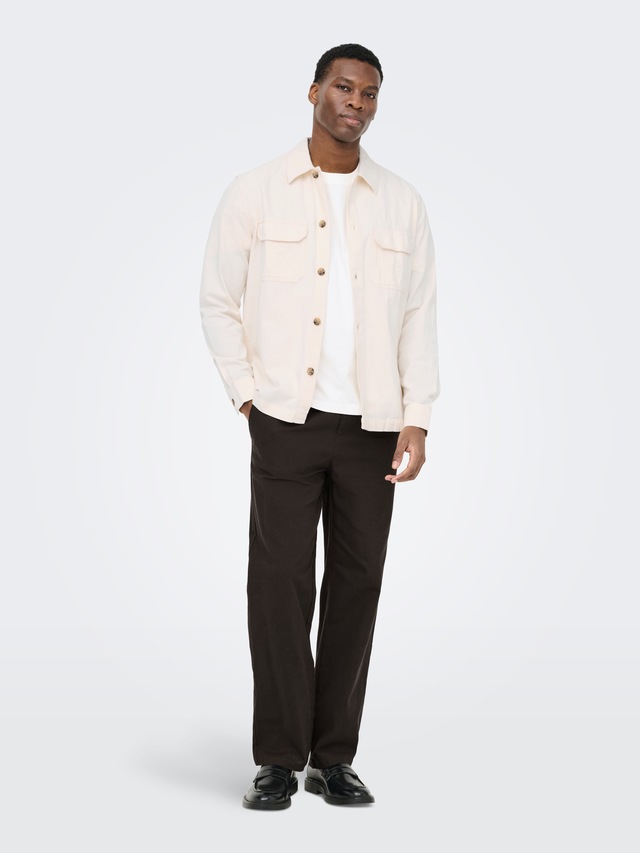 ONLY & SONS Schlupfhose »ONSSINUS LOOSE 0007 COT LIN PANT NOOS« Baumwolle mit Leinen, locker geschnitten