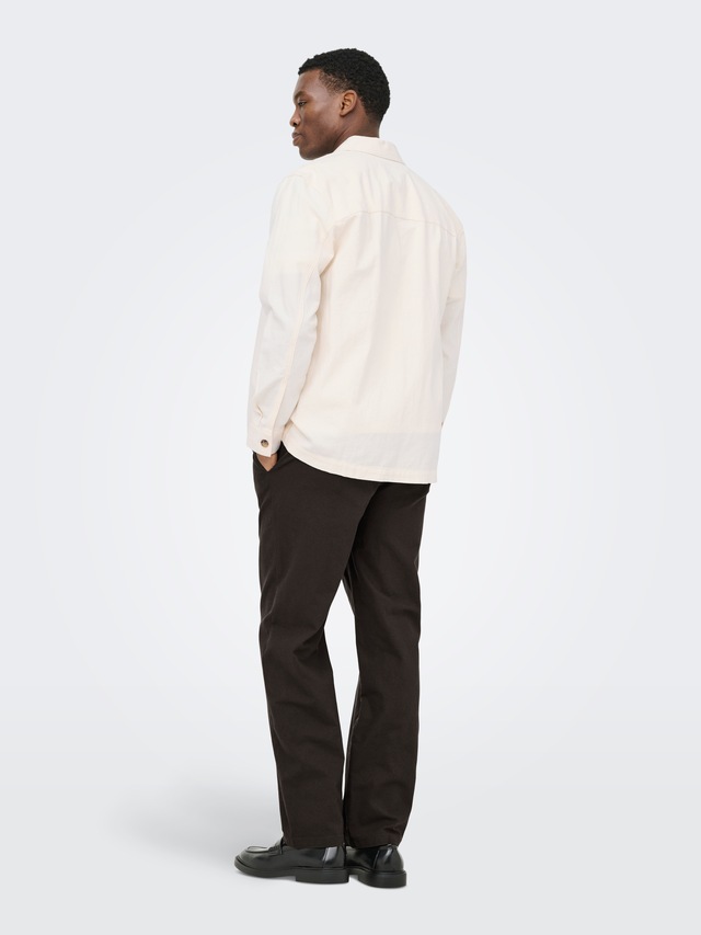 ONLY & SONS Schlupfhose »ONSSINUS LOOSE 0007 COT LIN PANT NOOS« Baumwolle mit Leinen, locker geschnitten