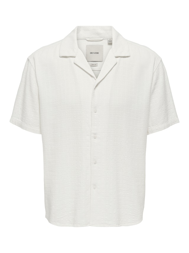 ONLY & SONS Kurzarmhemd »ONSLATHAM RLXSS RESORT LINEN STRUC 0257« Viskose mit Leinen, normal geschnitten