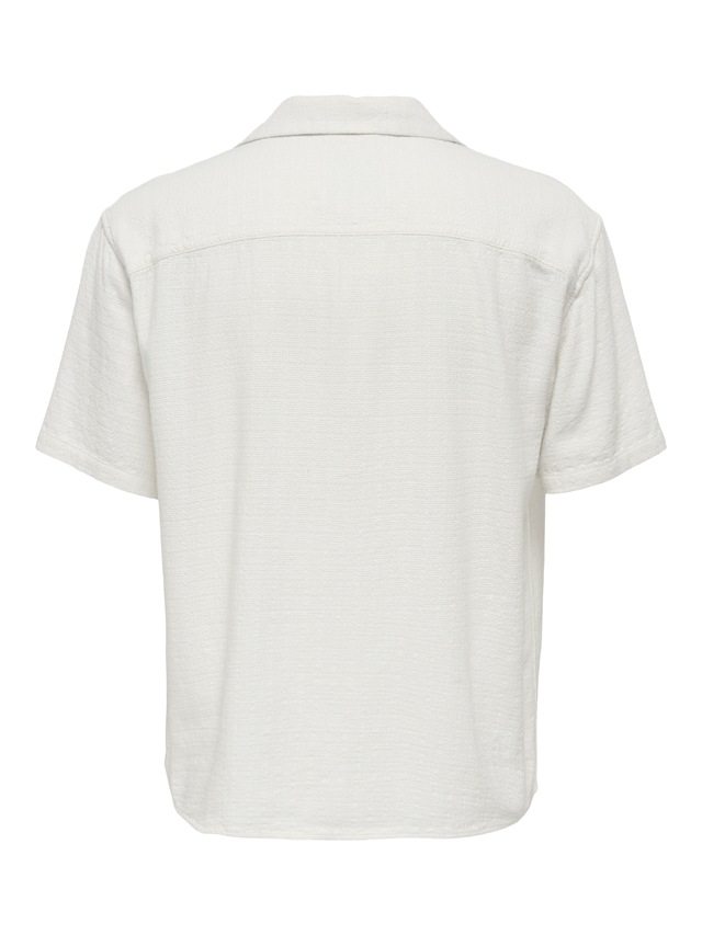 ONLY & SONS Kurzarmhemd »ONSLATHAM RLXSS RESORT LINEN STRUC 0257« Viskose mit Leinen, normal geschnitten