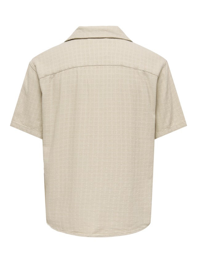 ONLY & SONS Kurzarmhemd »ONSLATHAM RLXSS RESORT LINEN STRUC 0257« Viskose mit Leinen, normal geschnitten