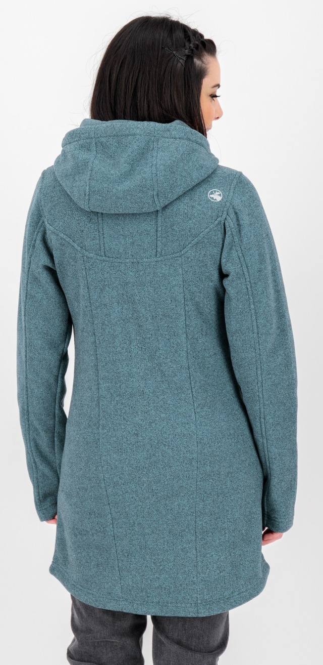 DEPROC Active Fleecejacke »GLORY APRIL« mit Kapuze mit 2-Wege-Reißverschluss