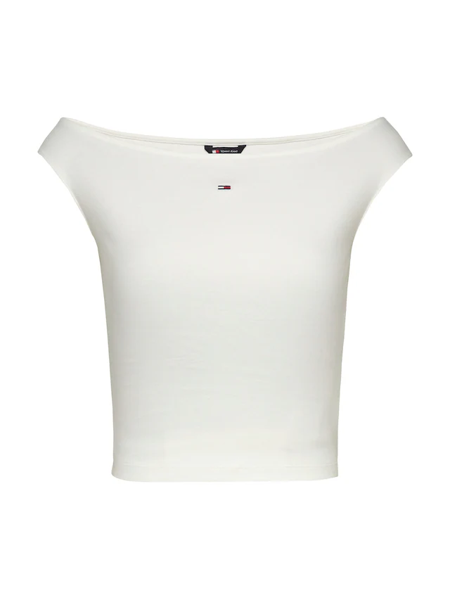 Tommy Jeans Tanktop »TJW BOAT NECK TOP SS EXT« mit Logostickerei