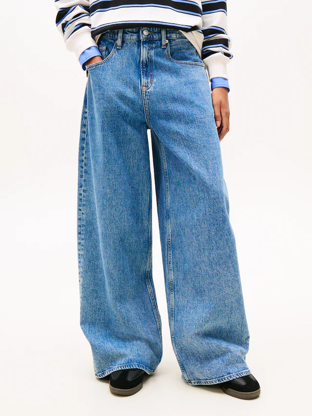 Tommy Jeans Loose-fit-Jeans »CHARLIE MR LOOSE WD« mit Logostickerei, Mid Rise