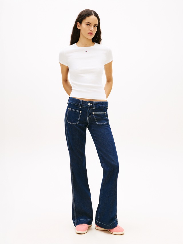 Tommy Jeans Kurzarmshirt »TJW 2PACK SLIM ESSENTIAL RIB SS« Packung, 2er-Pack, 2 tlg. mit gerippter Struktur, Rundhals