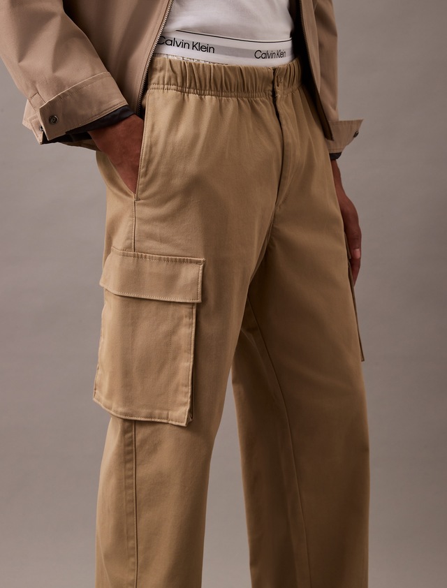 Calvin Klein Jeans Cargohose »CO PULL ON STRAIGHT CARGO PANT« in Unifarbe