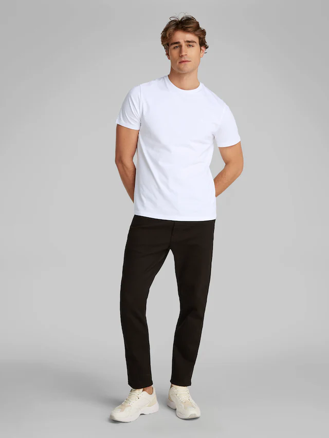 Calvin Klein Jeans T-Shirt »SS SMOOTH CTTN SOLID CREWNK TEE« mit Logo