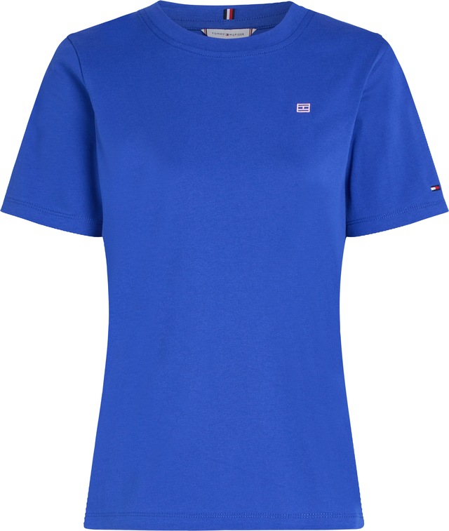 Tommy Hilfiger T-Shirt »REG CONTRAST FLAG SS TEE« mit Logostickerei