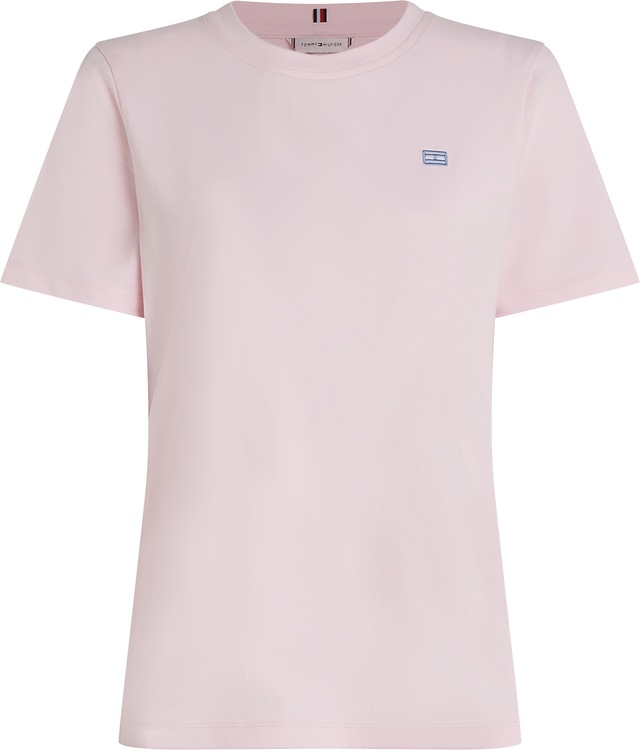 Tommy Hilfiger T-Shirt »REG CONTRAST FLAG SS TEE« mit Logostickerei