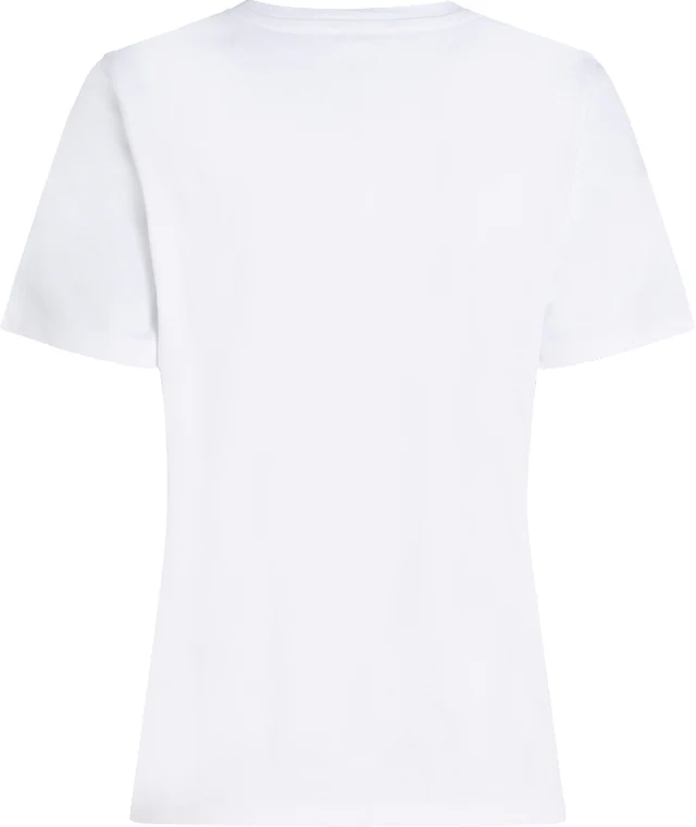 Tommy Hilfiger T-Shirt »REG CONTRAST FLAG SS TEE« mit Logostickerei