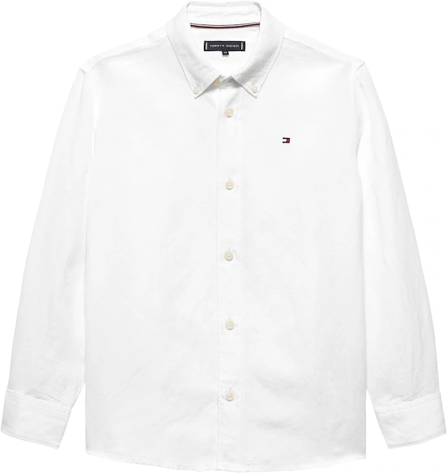 Tommy Hilfiger Langarmhemd »LINEN BLEND RELAXED SHIRT LS« mit Brusttasche, Logostickerei