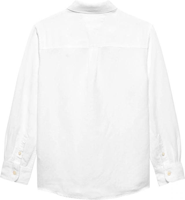 Tommy Hilfiger Langarmhemd »LINEN BLEND RELAXED SHIRT LS« mit Brusttasche, Logostickerei