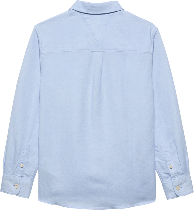 Tommy Hilfiger Langarmhemd »LINEN BLEND RELAXED SHIRT LS« mit Brusttasche, Logostickerei