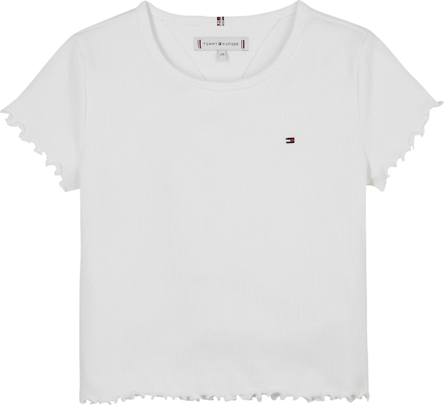 Tommy Hilfiger T-Shirt »ESSENTIAL RIB TOP SS« mit Logostickerei
