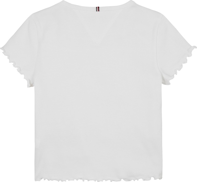 Tommy Hilfiger T-Shirt »ESSENTIAL RIB TOP SS« mit Logostickerei