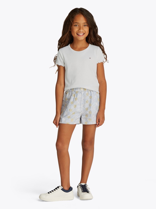 Tommy Hilfiger T-Shirt »ESSENTIAL RIB TOP SS« mit Logostickerei