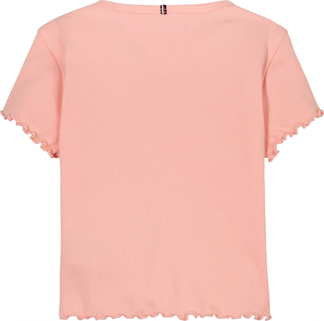 Tommy Hilfiger T-Shirt »ESSENTIAL RIB TOP SS« mit Logostickerei