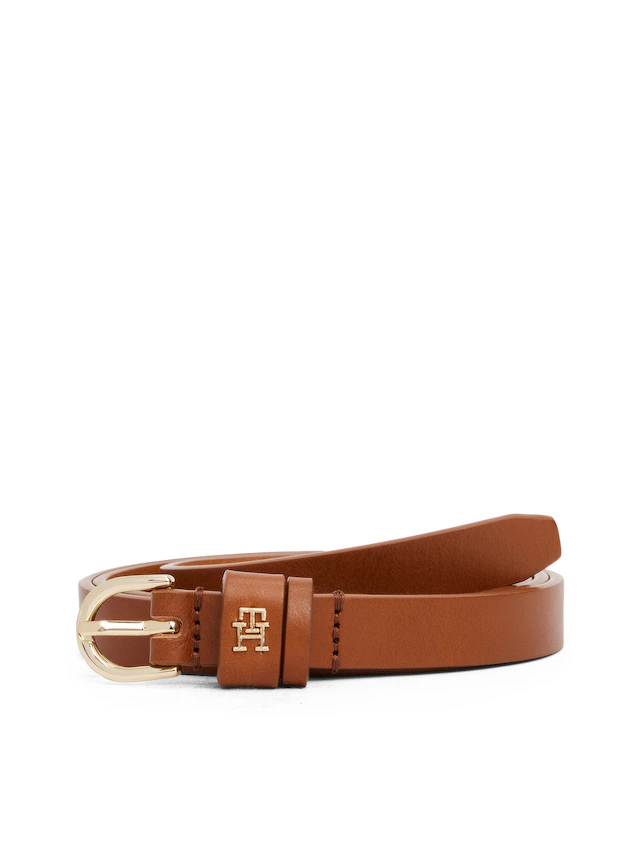 Tommy Hilfiger Ledergürtel »ESSENTIAL EFFORTLESS 1.5« Ovale Einfachdornschließe, Logoemblem