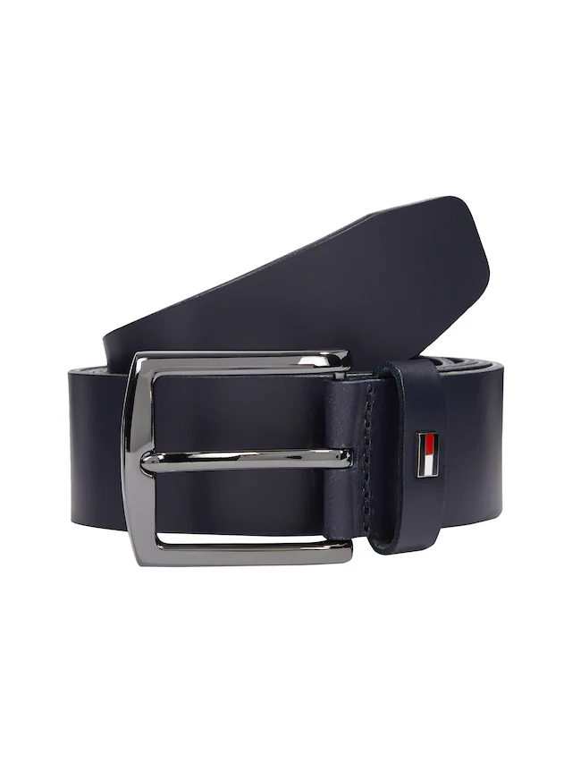 Tommy Hilfiger Ledergürtel »DENTON 3.5 cm breit EXT« Einfachdornschließe, Metalllogo