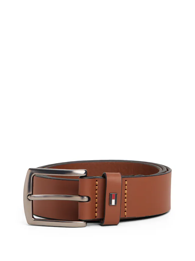 Tommy Hilfiger Ledergürtel »DENTON 3.5 cm breit EXT« Einfachdornschließe, Metalllogo