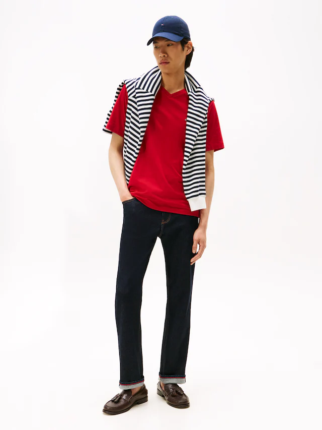 Tommy Hilfiger V-Shirt »ESSENTIAL V-NECK« unifarben, casual, regular fit, Baumwolle,