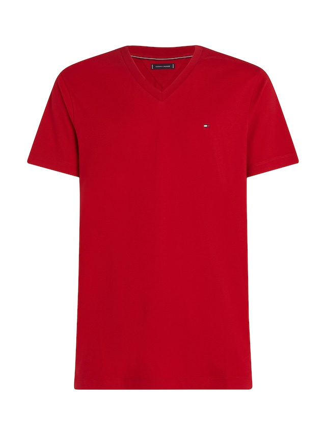 Tommy Hilfiger V-Shirt »ESSENTIAL V-NECK« unifarben, casual, regular fit, Baumwolle,