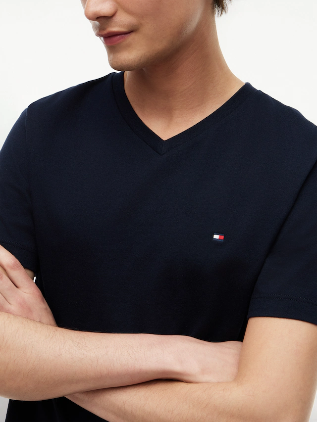 Tommy Hilfiger V-Shirt »ESSENTIAL V-NECK« unifarben, casual, regular fit, Baumwolle,