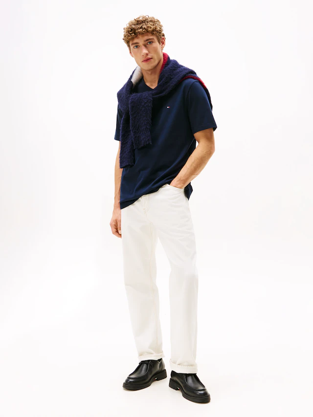 Tommy Hilfiger V-Shirt »ESSENTIAL V-NECK« unifarben, casual, regular fit, Baumwolle,