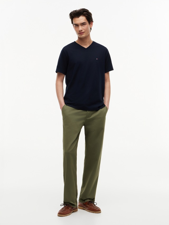 Tommy Hilfiger V-Shirt »ESSENTIAL V-NECK« unifarben, casual, regular fit, Baumwolle,
