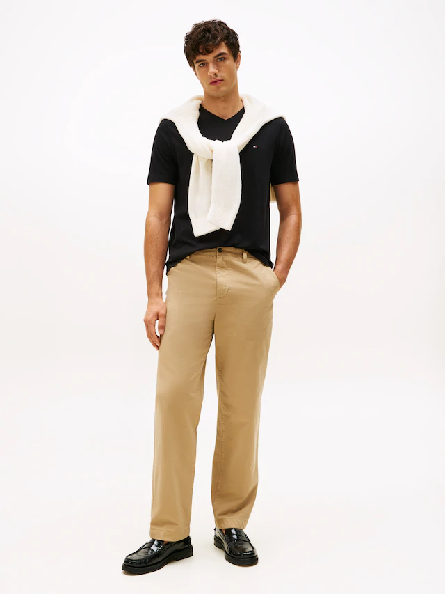 Tommy Hilfiger V-Shirt »ESSENTIAL V-NECK« unifarben, casual, regular fit, Baumwolle,