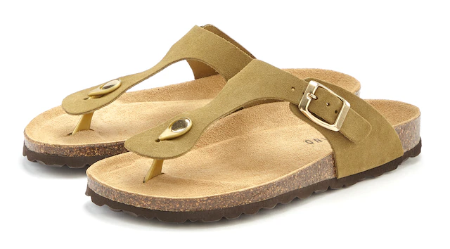 Elbsand Pantolette »Mule, Sandale, offener Schuh, Lederpantolette, Sommerschuhe« Zehentrenner aus hochwertigem Leder mit Komfortkorkfußbett